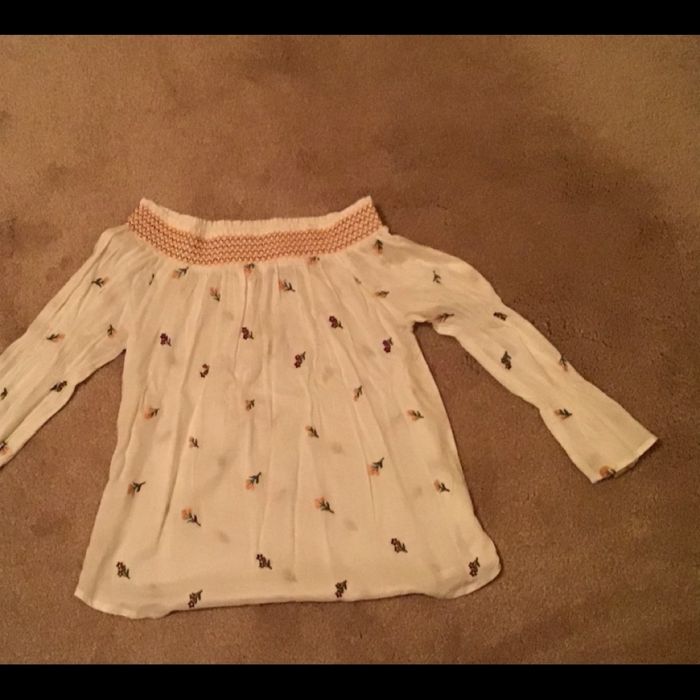 Off the shoulder flower top